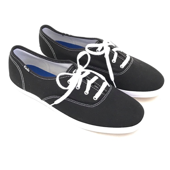 KEDS Champion Originals Lace Up Sneakers Black White Women’s Size 8.5 WIDE